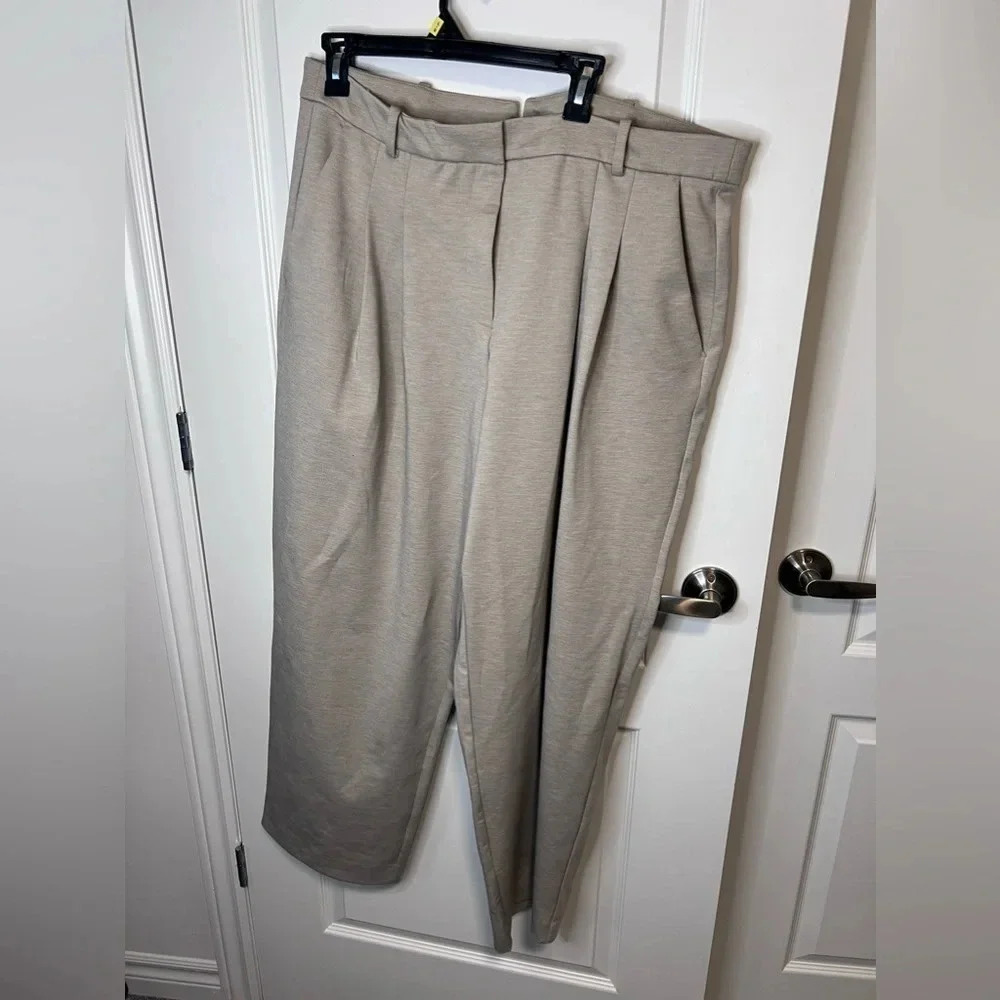 H&M | Pleated Dress Pants in Beige | Size  XL [84] - Picture 5 of 5